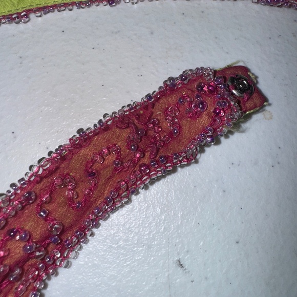 Vintage Je Matadi by Sean Mehta Silk Fully Beaded Gown Halter Maxi Size Medium - Picture 7 of 13